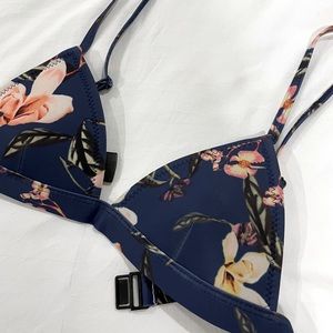 Floral swim bikini top